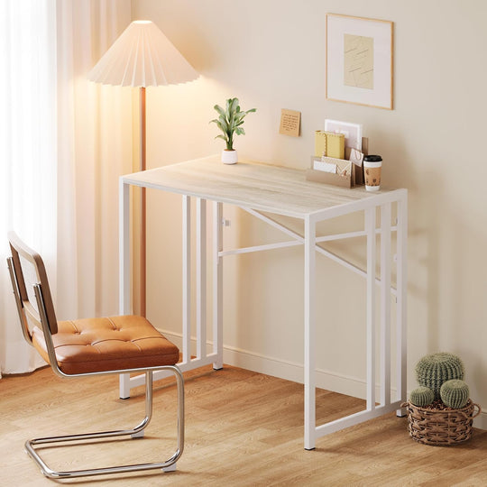 Folding Computer Desk Rustic Writing Gaming