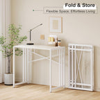 Folding Computer Desk Rustic Writing Gaming