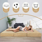 Folding Corduroy Mattress Tri Fold Floor 10CM Thick