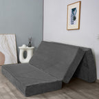 Folding Corduroy Mattress Tri Fold Floor 10CM Thick