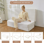 Folding Corduroy Mattress Tri Fold Floor Thick
