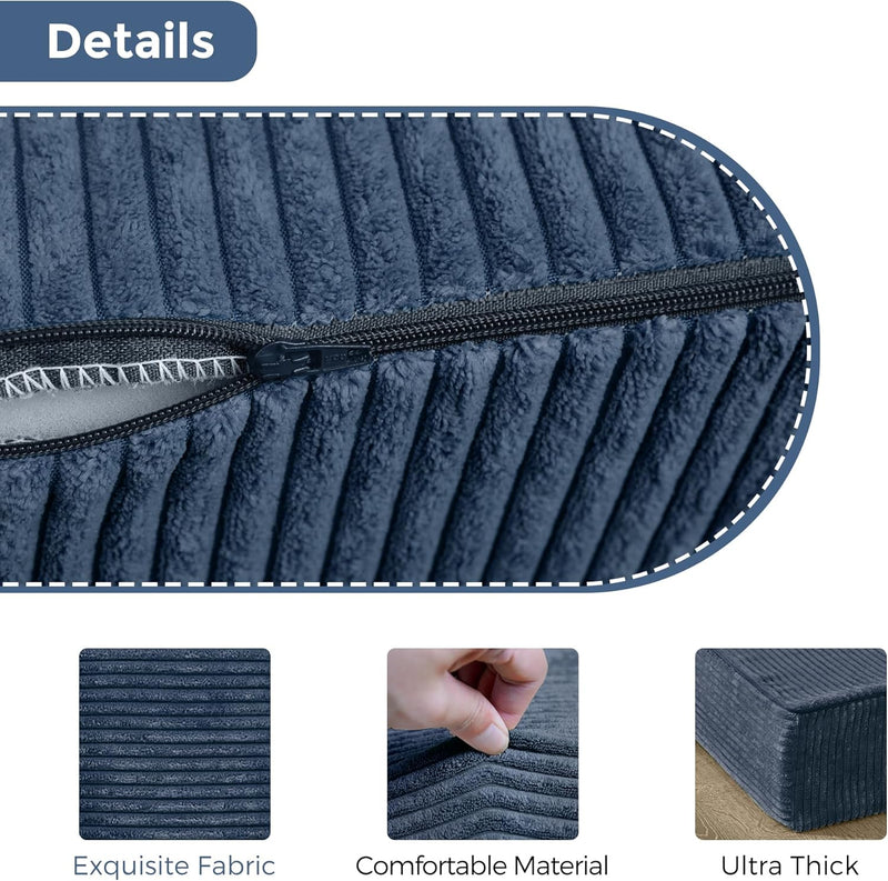 Folding Corduroy Mattress Tri Fold Floor Thick