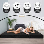 Folding Corduroy Mattress Tri Fold Floor Thick