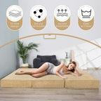 Folding Corduroy Mattress Tri Fold Floor Thick
