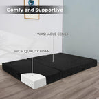 Folding Corduroy Mattress Tri Fold Floor Thick