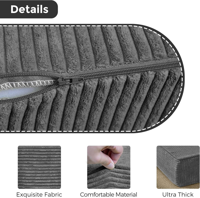 Folding Corduroy Mattress Tri Fold Floor Thick
