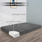 Folding Corduroy Mattress Tri Fold Floor Thick