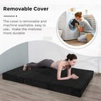 Folding Corduroy Mattress Tri Fold Floor Thick