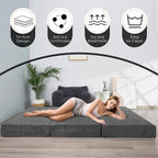 Folding Corduroy Mattress Tri Fold Floor Thick