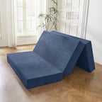 Folding Corduroy Mattress Tri Fold Floor Thick