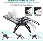 Folding Deck Chair with Sun Canopy Headrest Drink