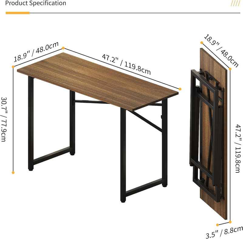 Folding Computer Desk Rustic