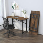 Folding Computer Desk Rustic