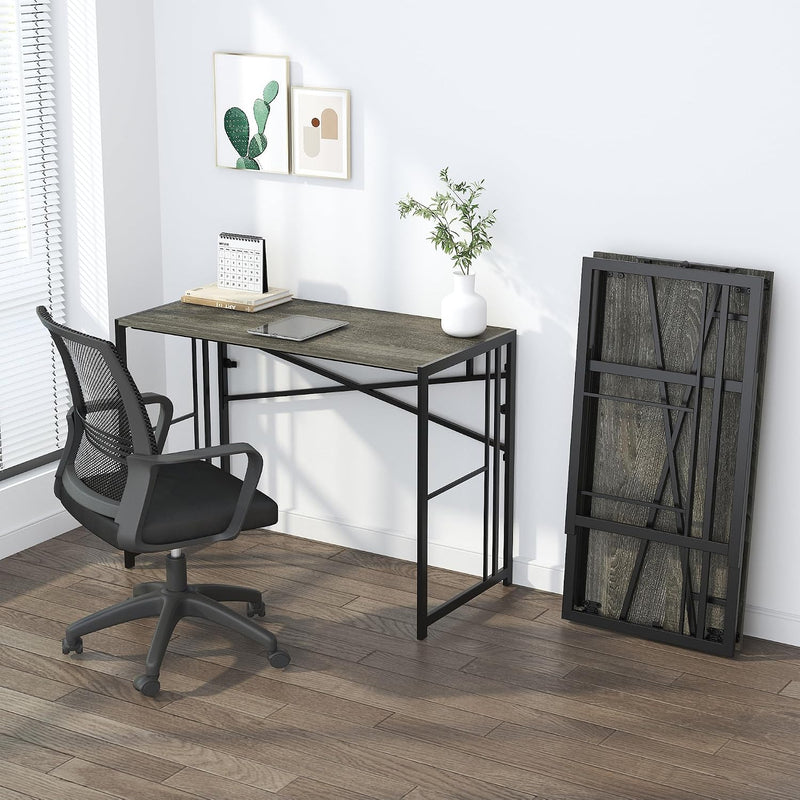 Folding Computer Desk Rustic