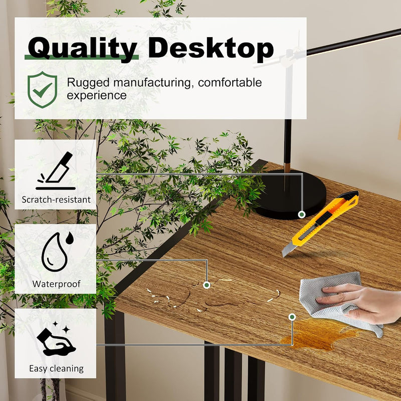 Folding Computer Desk Rustic