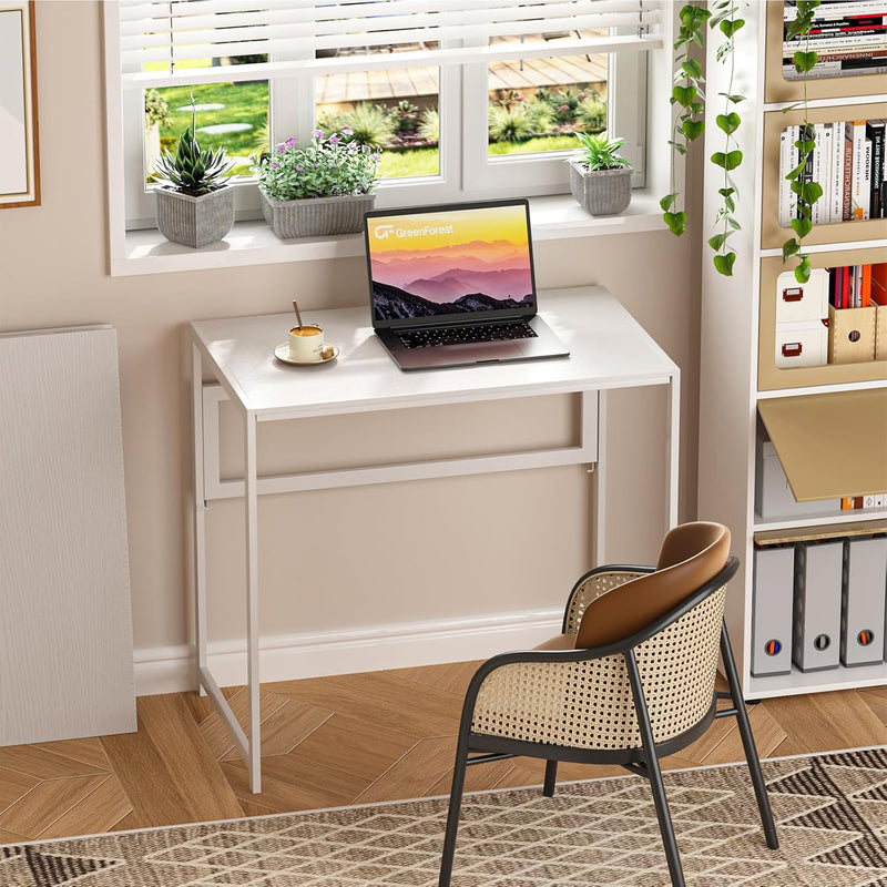 No Assembly 77CM Folding Desk for Small Space
