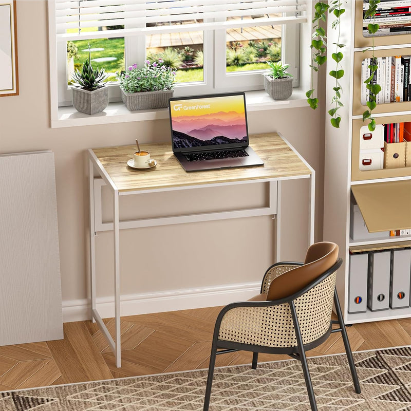 No Assembly 77CM Folding Desk for Small Space