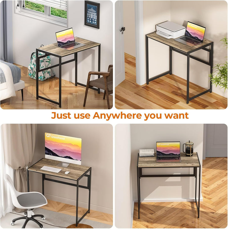 No Assembly 77CM Folding Desk for Small Space