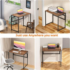 No Assembly 77CM Folding Desk for Small Space