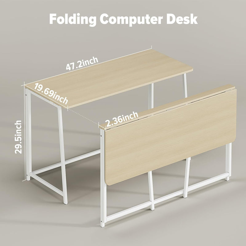 Folding Desk Foldable Computer Table Space Saving