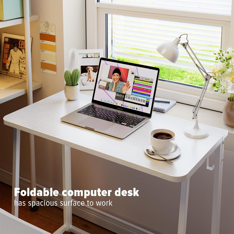 Folding Desk Foldable Computer Table Space Saving