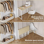 Folding Desk Foldable Computer for Bedroom Space