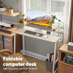 Folding Desk Foldable Computer for Bedroom Space