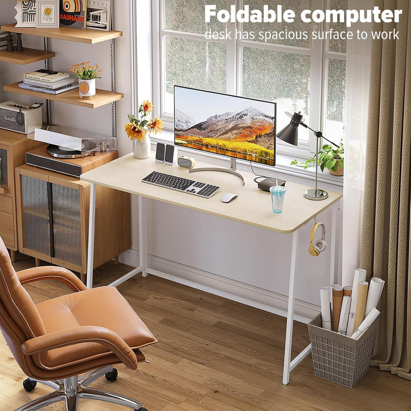 Folding Desk Foldable Computer Table Space Saving