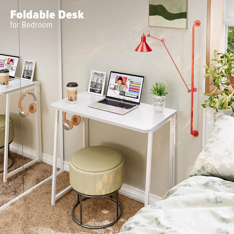 Folding Desk Foldable Computer Table Space Saving