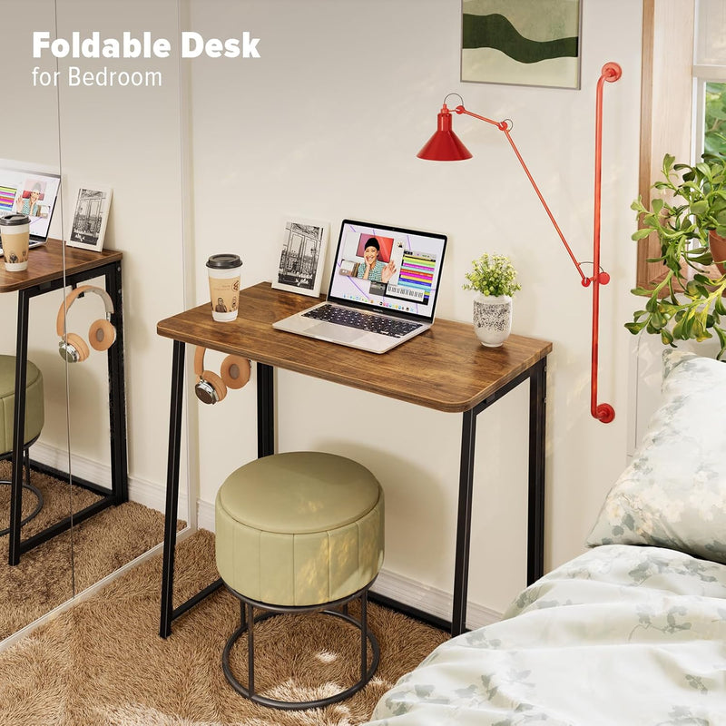 Folding Desk Foldable Computer Table Space Saving