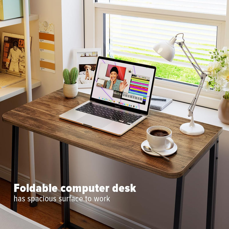 Folding Desk Foldable Computer Table Space Saving