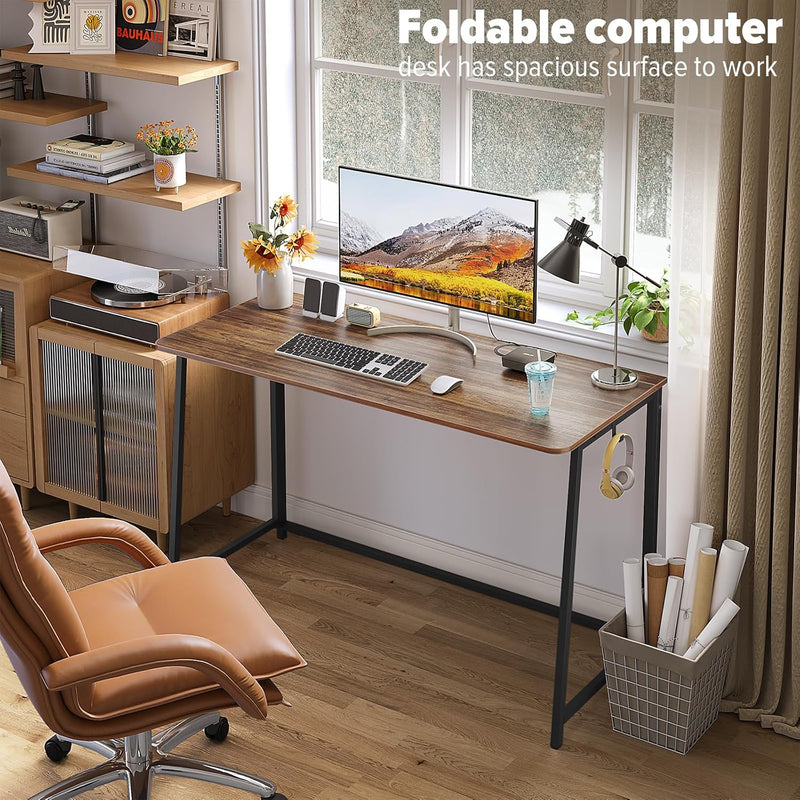 Folding Desk Foldable Computer Table Space Saving