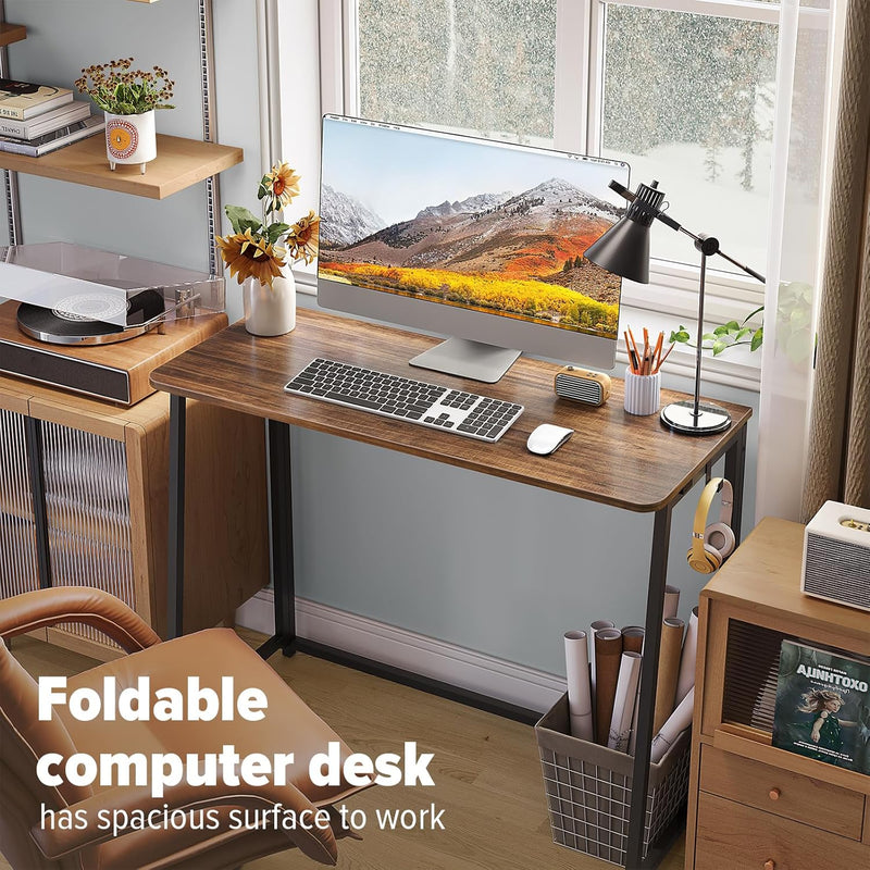 Folding Desk Foldable Computer Table Space Saving