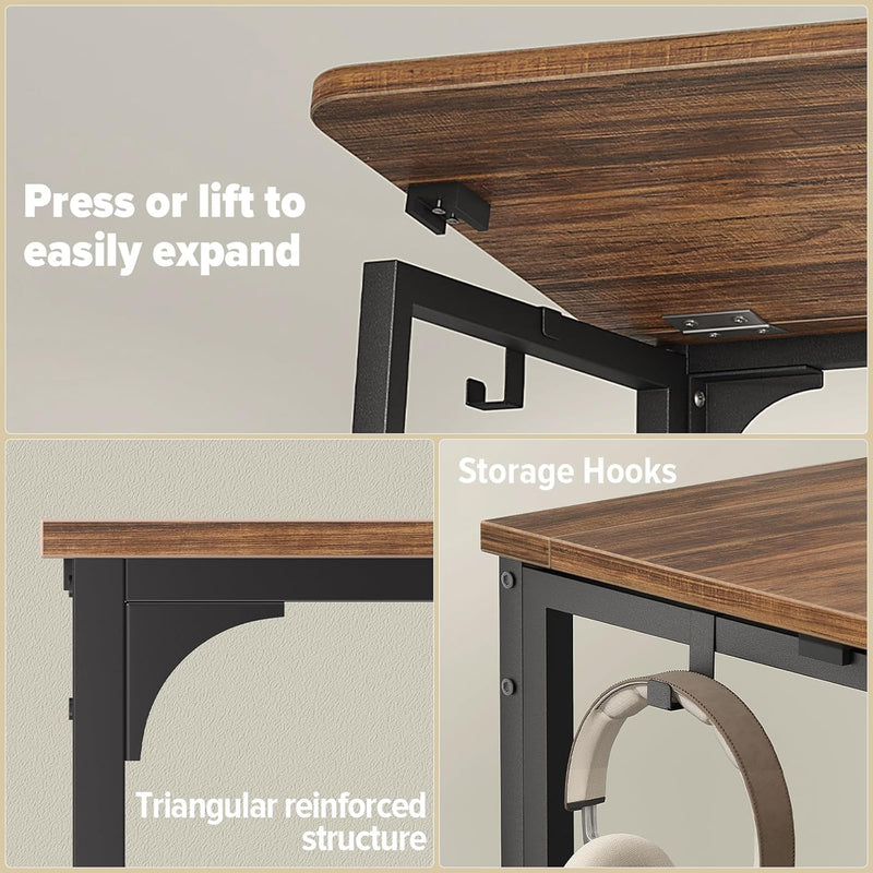Folding Desk Foldable Computer Table Space Saving