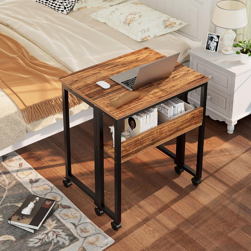 Folding Desk with Storage Shelf