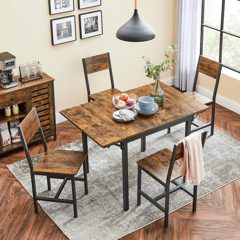 Folding Dining Table Drop Leaf Extendable Seats 2-4 People