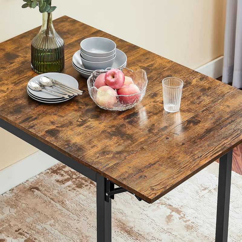 Folding Dining Table Drop Leaf Extendable Seats 2-4 People