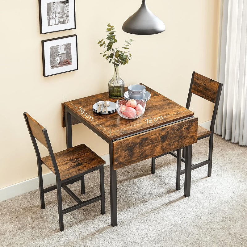 Folding Dining Table Drop Leaf Extendable Seats 2-4 People