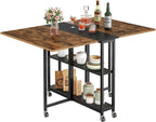 Folding Dining Table Movable Expandable Kitchen Versatile