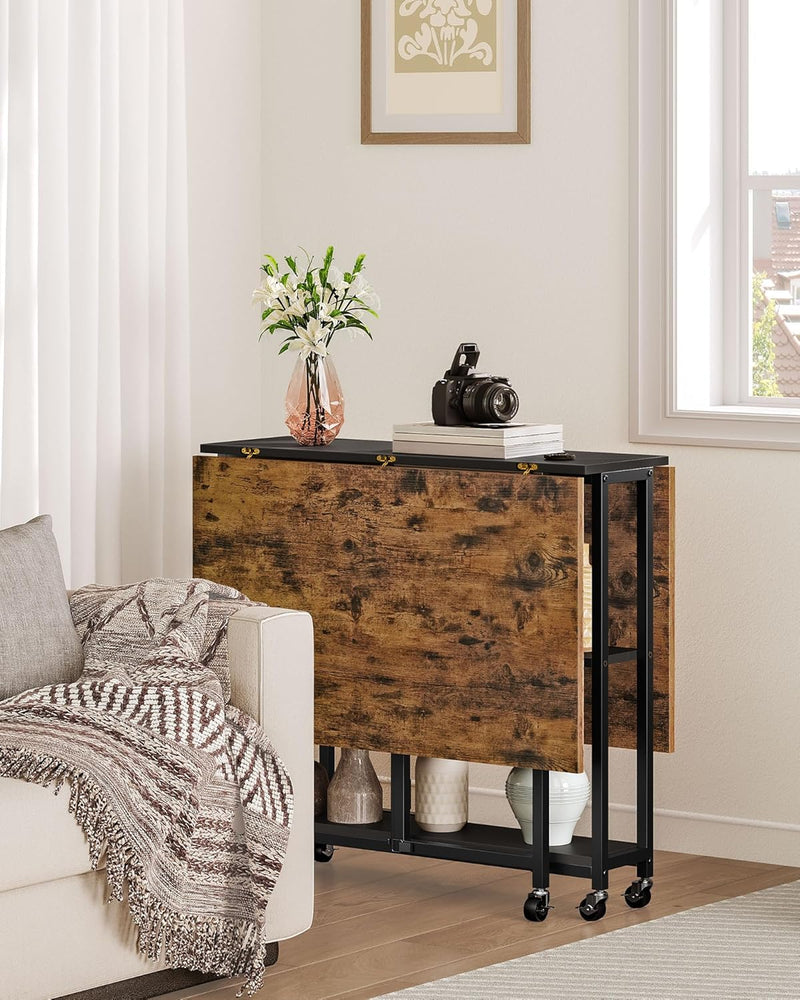 Folding Dining Table Movable Expandable Kitchen Versatile