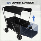 Folding Dog Trolleys Cart with Extendable Rear End