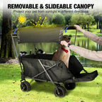 Folding Dog Trolleys Cart with Extendable Rear End