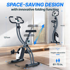 Folding Exercise Bike 286 Lbs Capacity Extra Silent