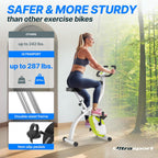 Folding Exercise Bike 286 Lbs Capacity Extra Silent