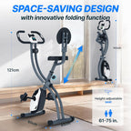 Folding Exercise Bike 286 Lbs Capacity Extra Silent