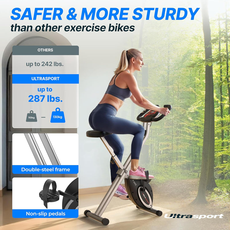 Folding Exercise Bike Extra Silent with Relax Foam