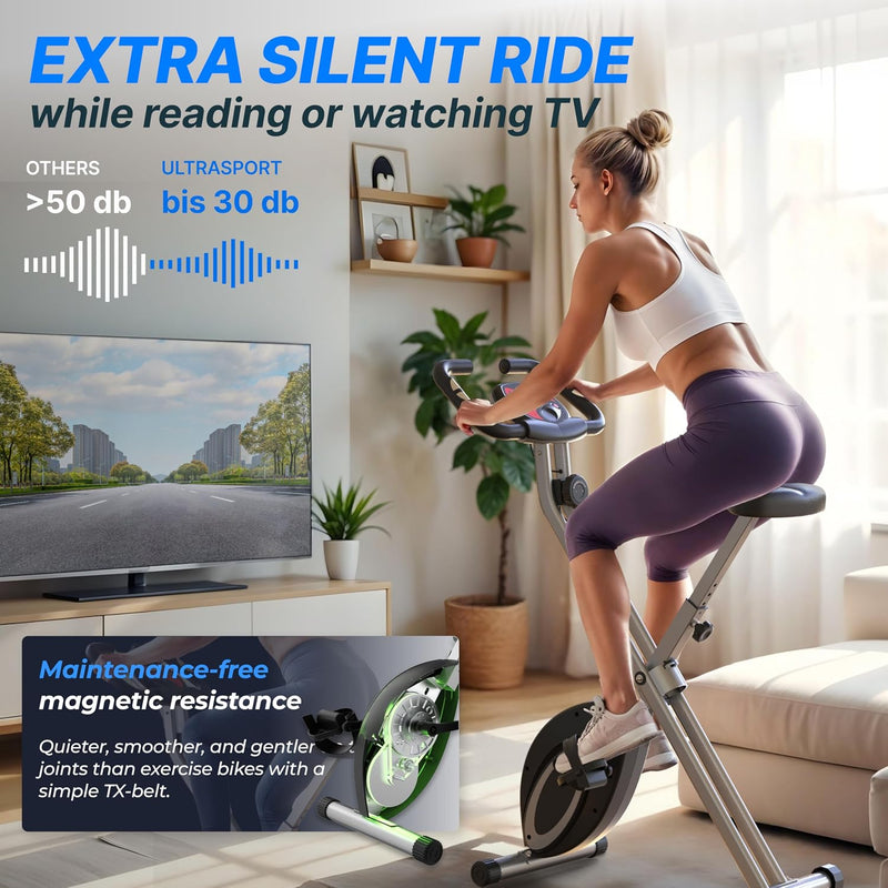 Folding Exercise Bike Extra Silent with Relax Foam
