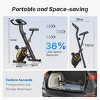 Folding Exercise Bike Home Trainer with LCD Display