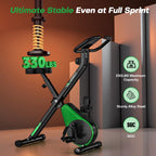 Folding Exercise Bike with 16-Level Adjustable Magnetic