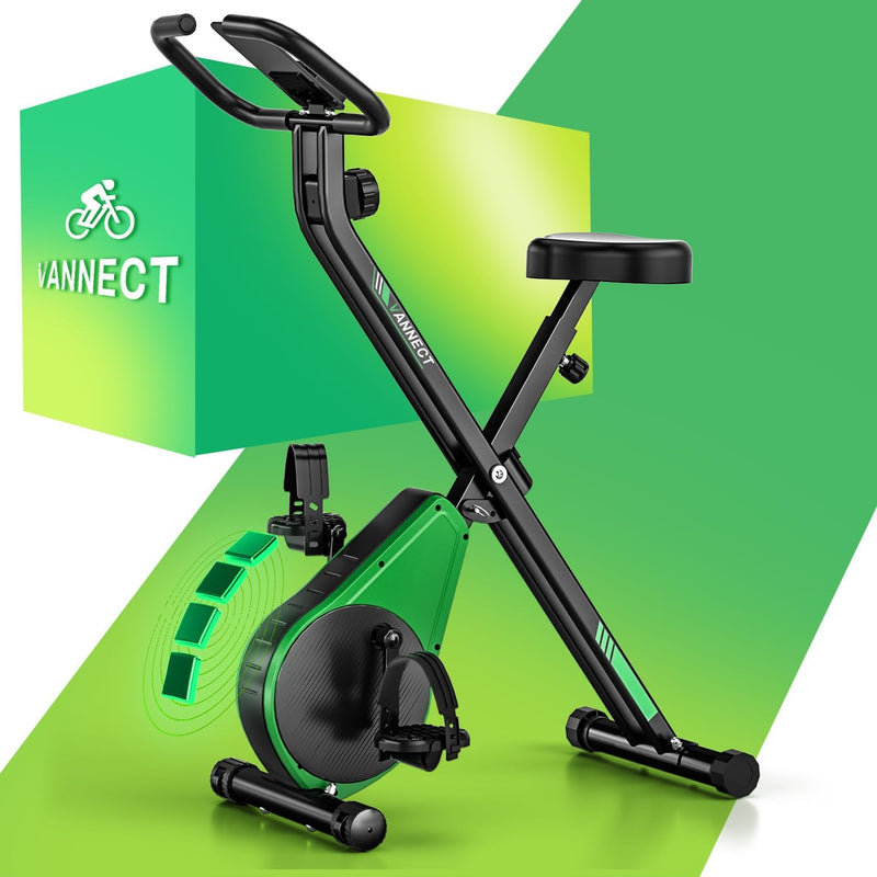 Folding Exercise Bike with 16-Level Adjustable Magnetic